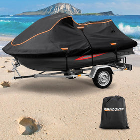BIGACOVER front view of cover fitted on jet ski showing full protection and neat fit