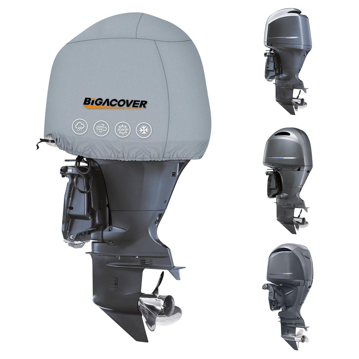BIGACOVER front view on Yamaha cowling showing tailored fit and protection