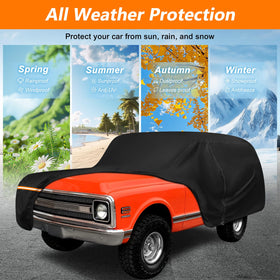 BIGACOVER covered K5 Blazer parked outdoors demonstrating all-season protection