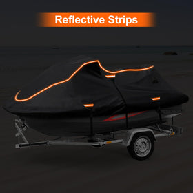 BIGACOVER cover on trailer showing size fit and easy length comparison benefit