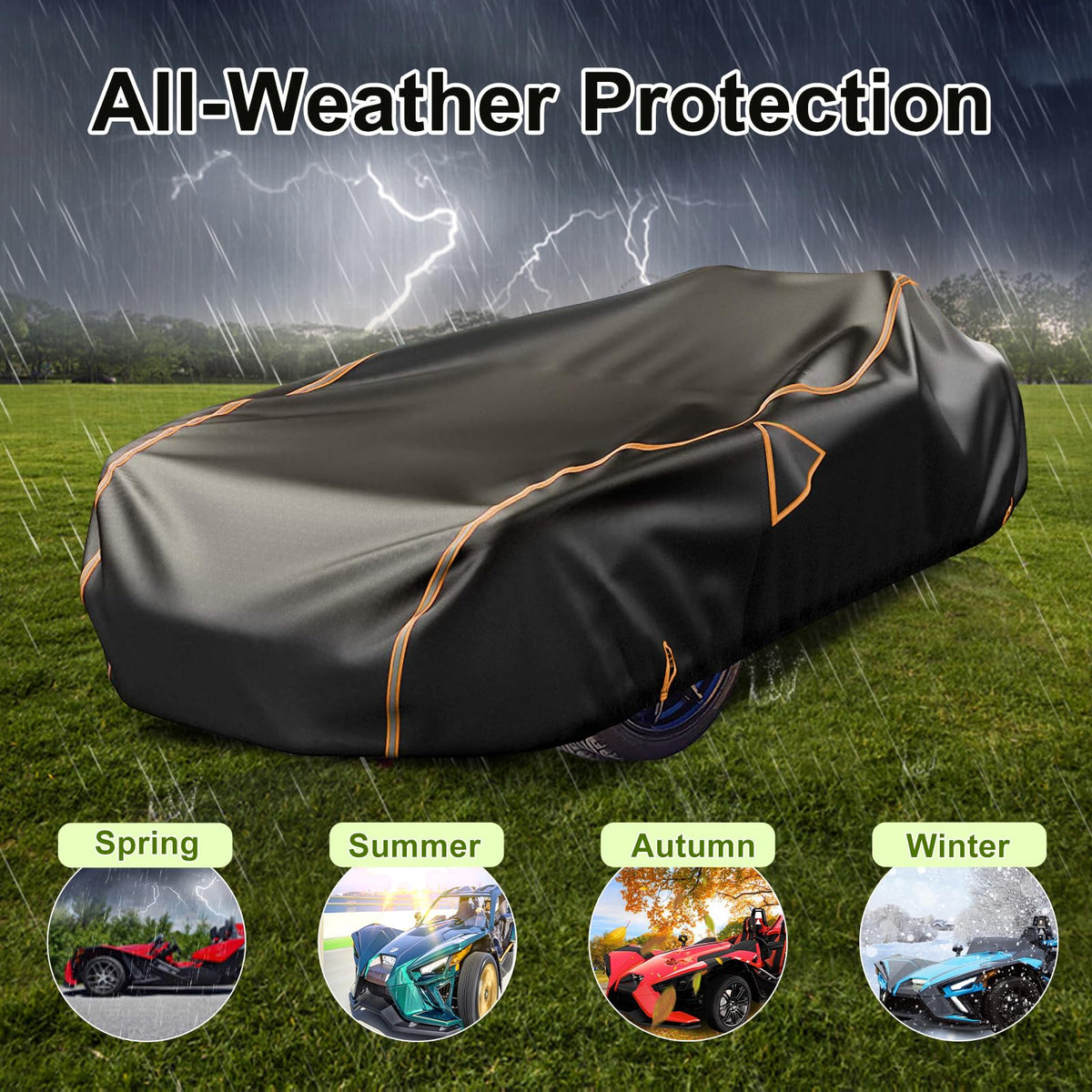 BIGACOVER cover next to ruler showing size and exact windshield coverage