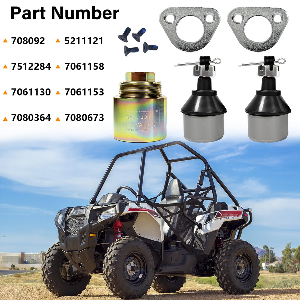 BIGLKNM replacement ball joints and fasteners displayed for immediate reassembly
