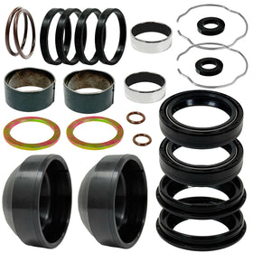 BIGLKNM kit packaging showing complete fork rebuild parts and easy fit confirmation