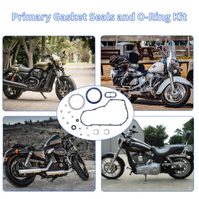 BIGLKNM installed on a Harley primary cover demonstrating leak prevention benefit