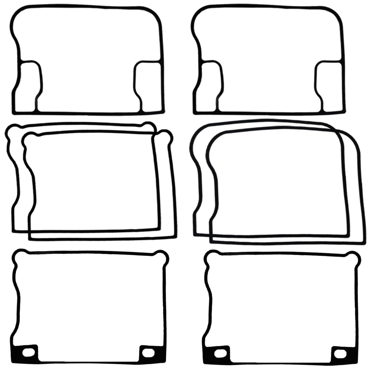 BIGLKNM intake manifold gasket with backing plate showing accurate alignment benefit
