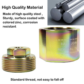 BIGLKNM ball joint next to ruler showing scale for accurate size comparison
