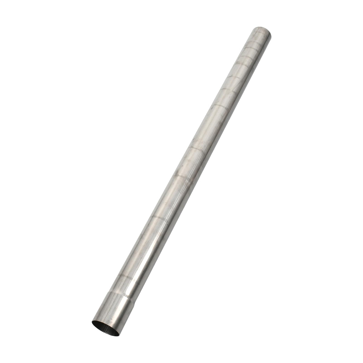 BIGREAT front view of 3" exhaust pipe showing straight profile and benefits