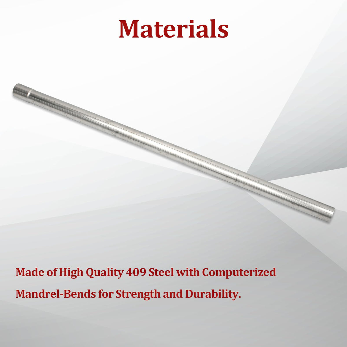 BIGREAT straight pipe installed under vehicle demonstrating universal fitment and straightforward replacement benefit