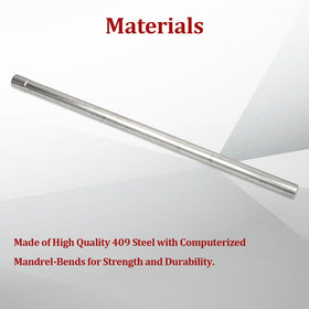 BIGREAT straight pipe installed under vehicle demonstrating universal fitment and straightforward replacement benefit