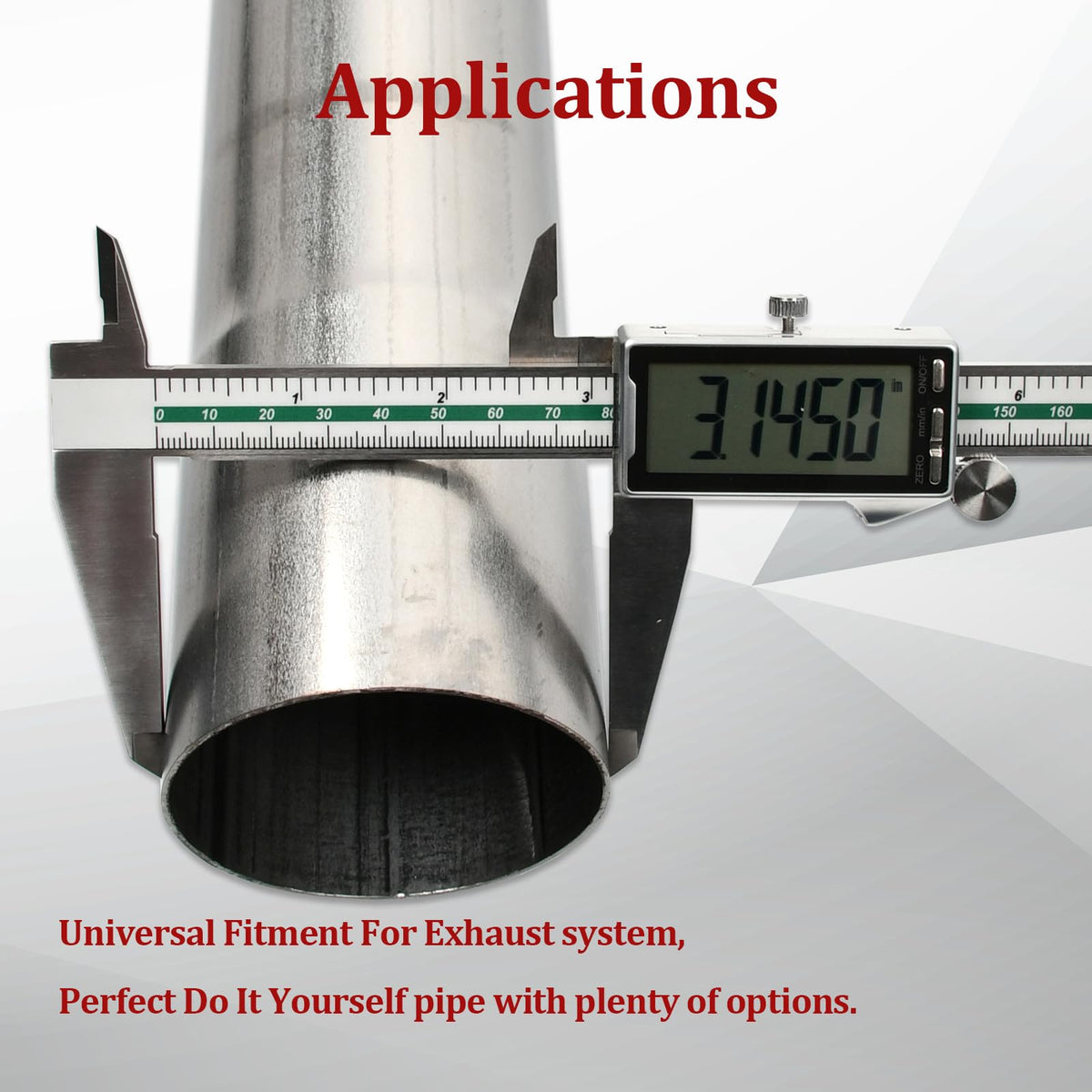 BIGREAT pipe beside tape measure showing scale for accurate cutting