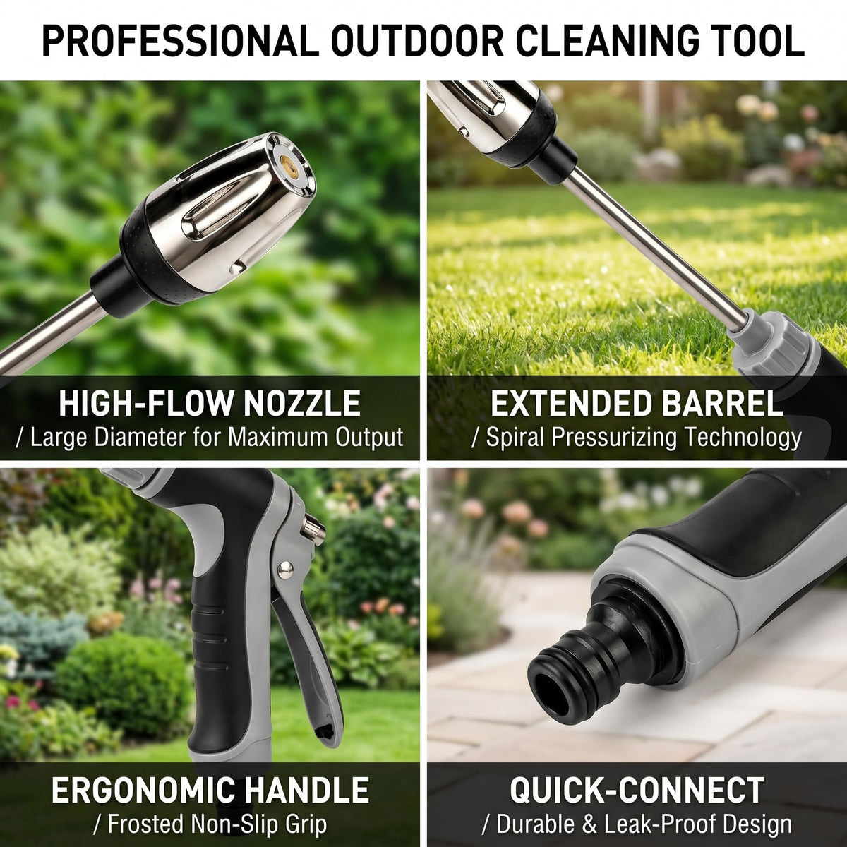 Biiutay cleaning patio in lifestyle scene for versatile outdoor use