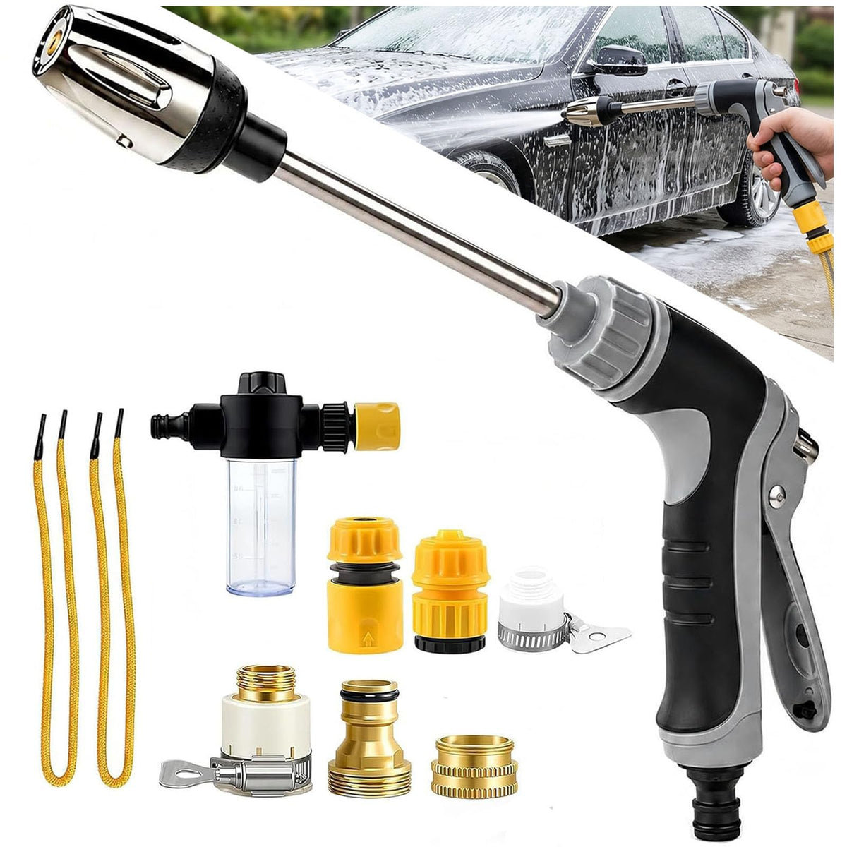 Biiutay Hose Hawk Pro front spray gun showing ergonomic grip and control