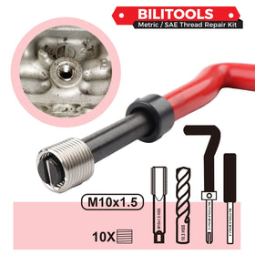 BILITOOLS 304 stainless thread inserts close detail, durable corrosion-resistant threads