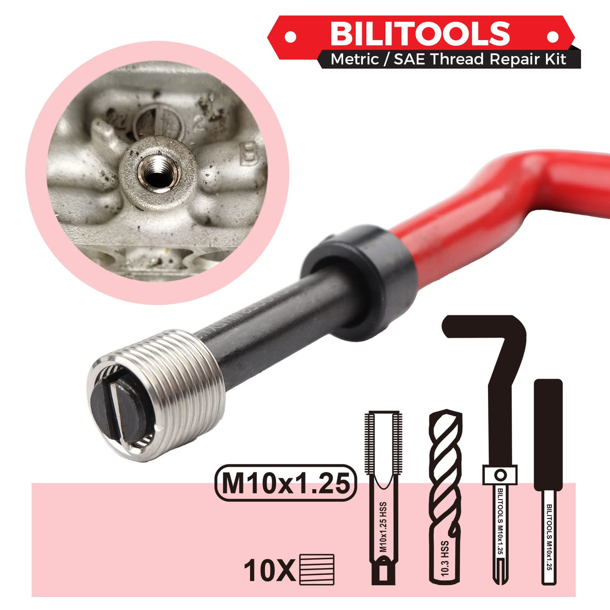 BILITOOLS 304 stainless thread inserts detail boosting thread durability