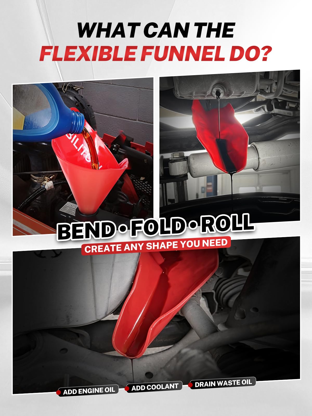 BILITOOLS bendable steel spout detail holds shape for accurate pouring