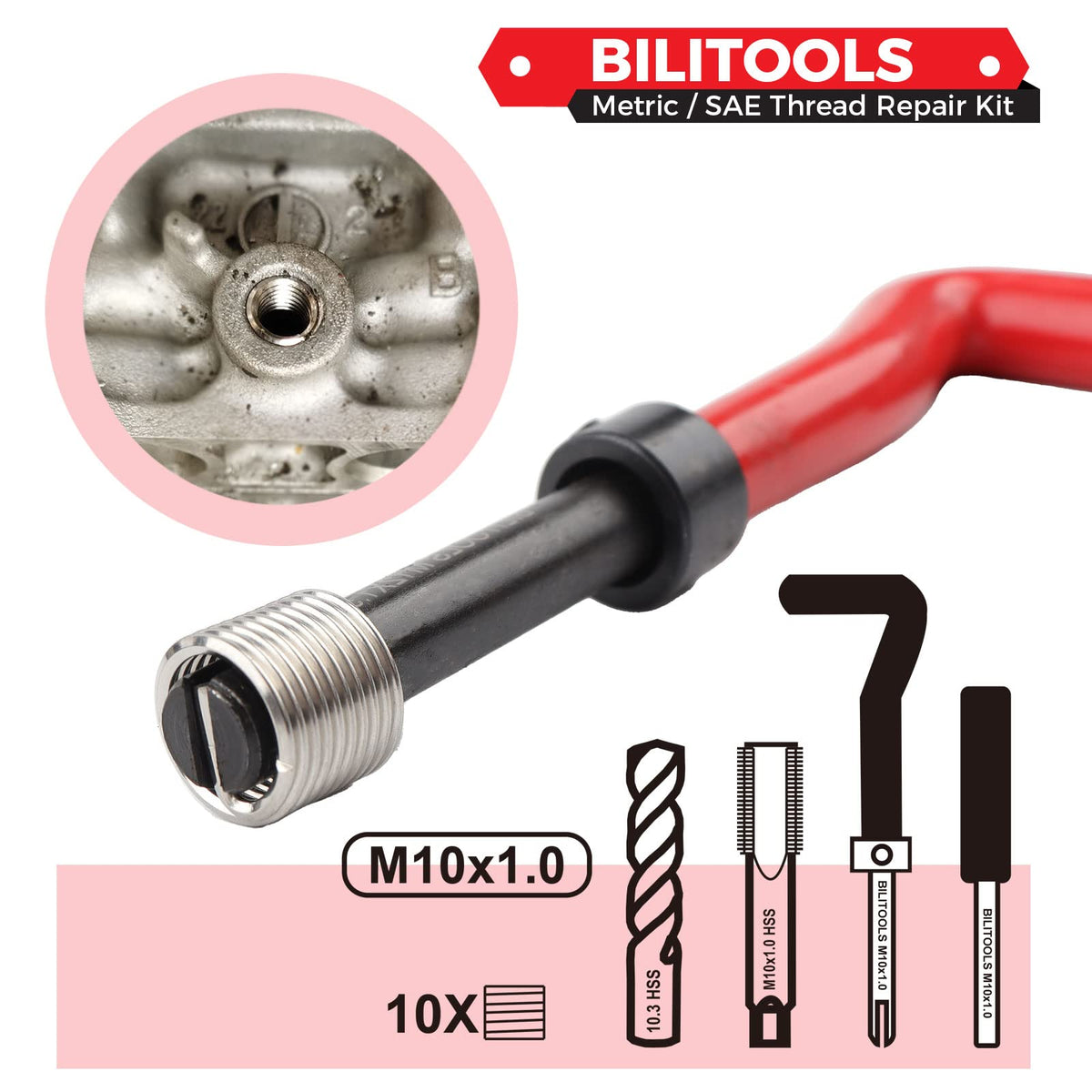 BILITOOLS HSS drill and tap detail for precise hole and thread cutting