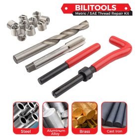 BILITOOLS drills taps and break pin tools arranged to show included tooling and straightforward workflow