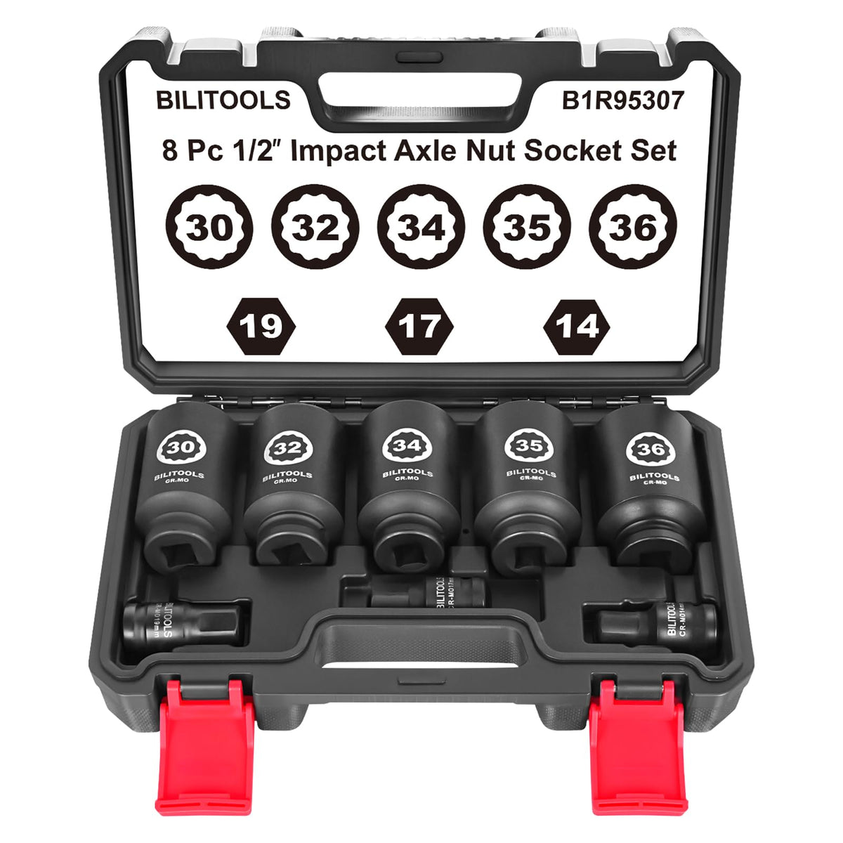 BILITOOLS front packaging showing complete socket set and case, organized for fast access