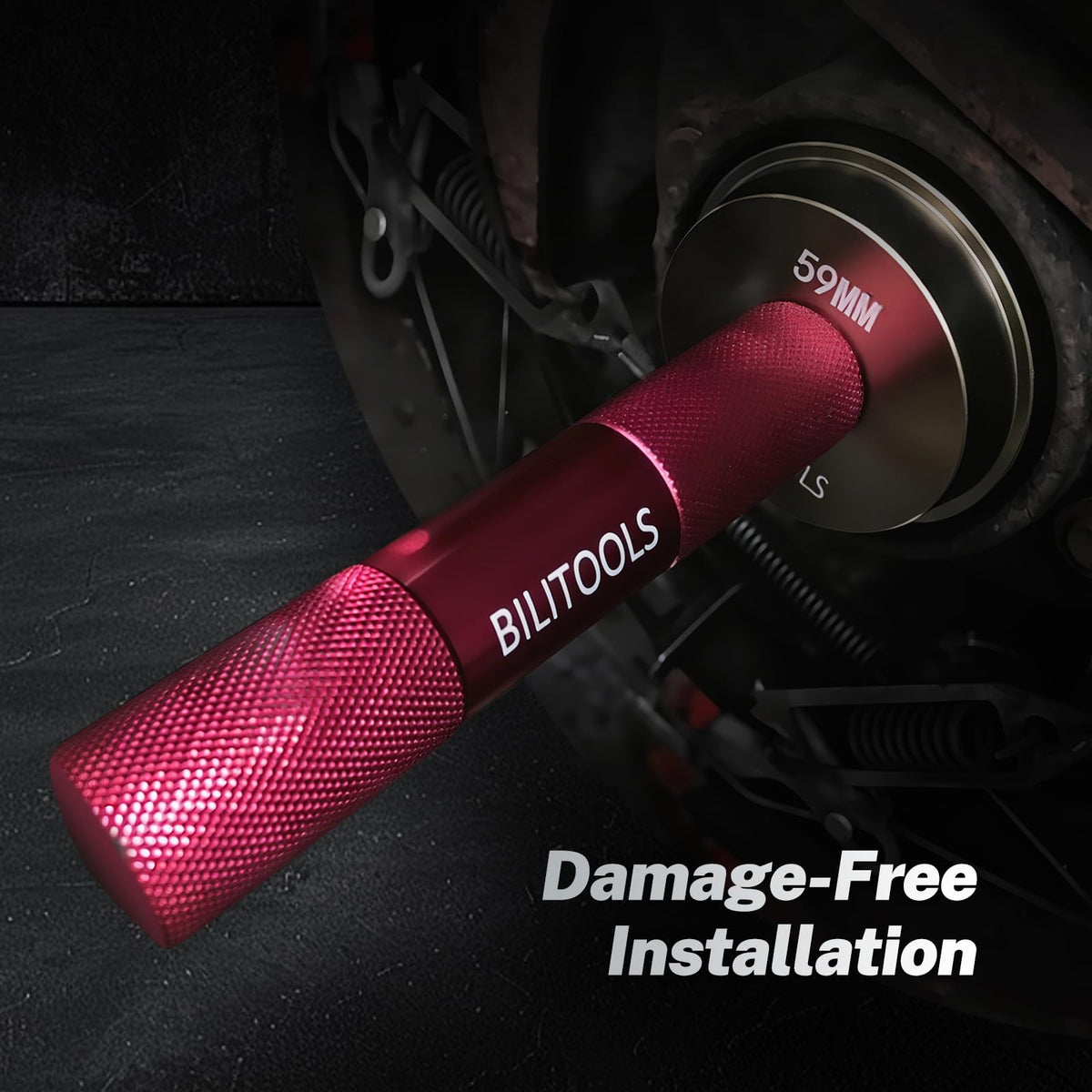 BILITOOLS knurled driver handle close-up providing secure grip and control