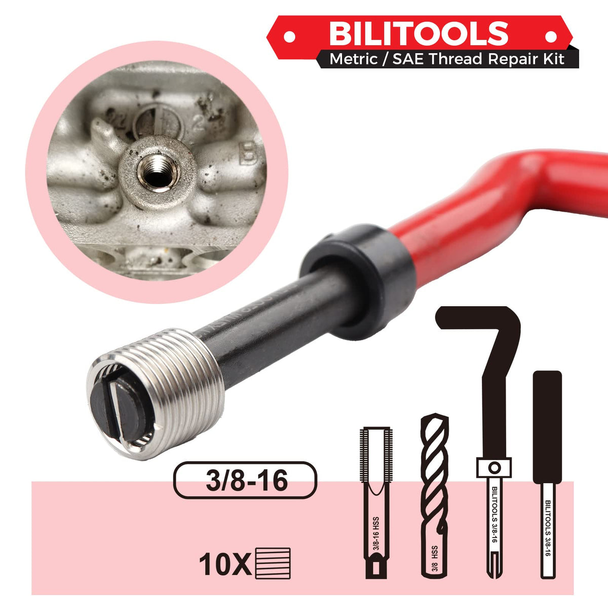 BILITOOLS HSS drill and tap together for efficient thread cutting