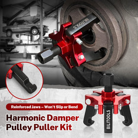 BILITOOLS in use on an engine damper showing easy removal in tight space
