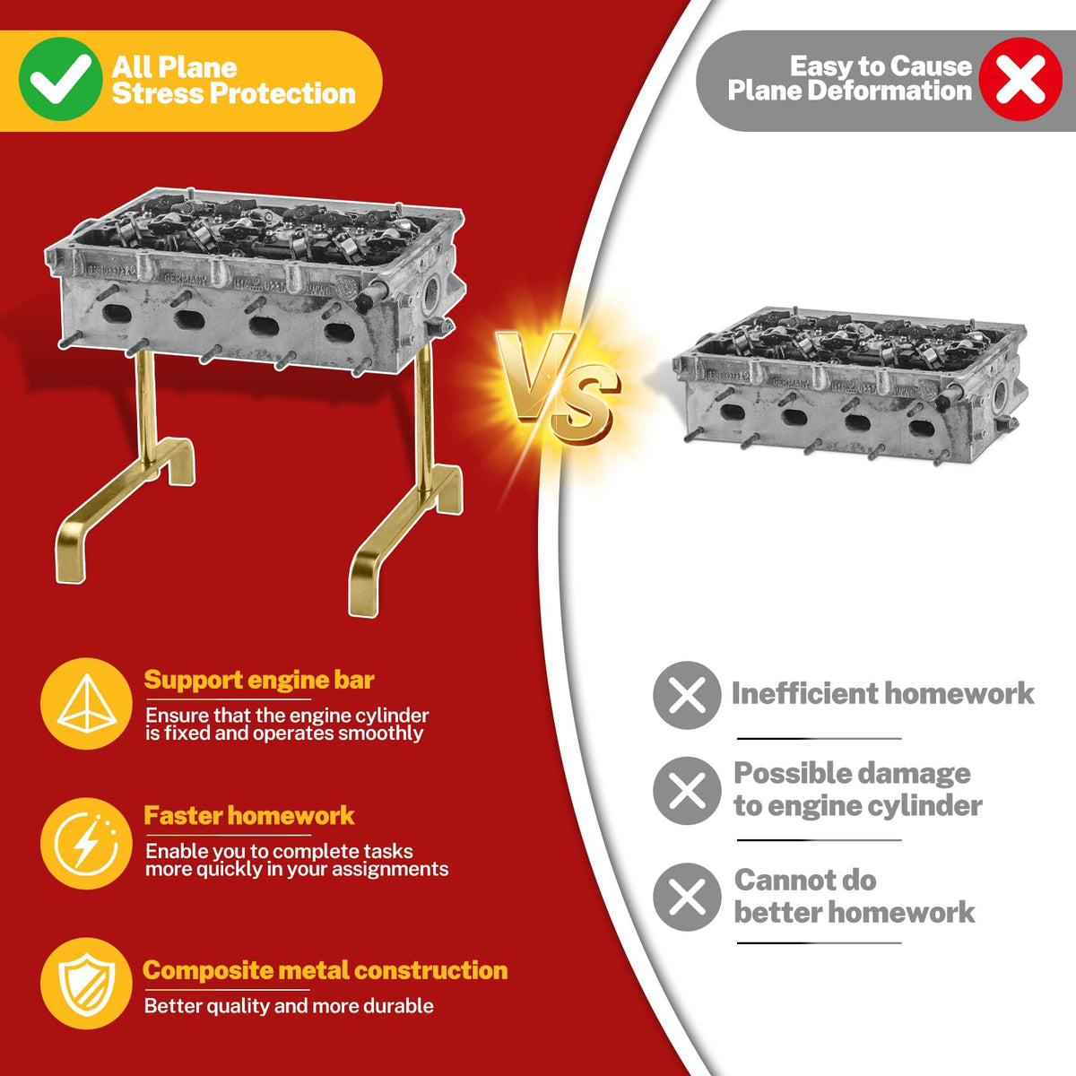 BILITOOLS in use with cylinder head offering clear access and safer maintenance
