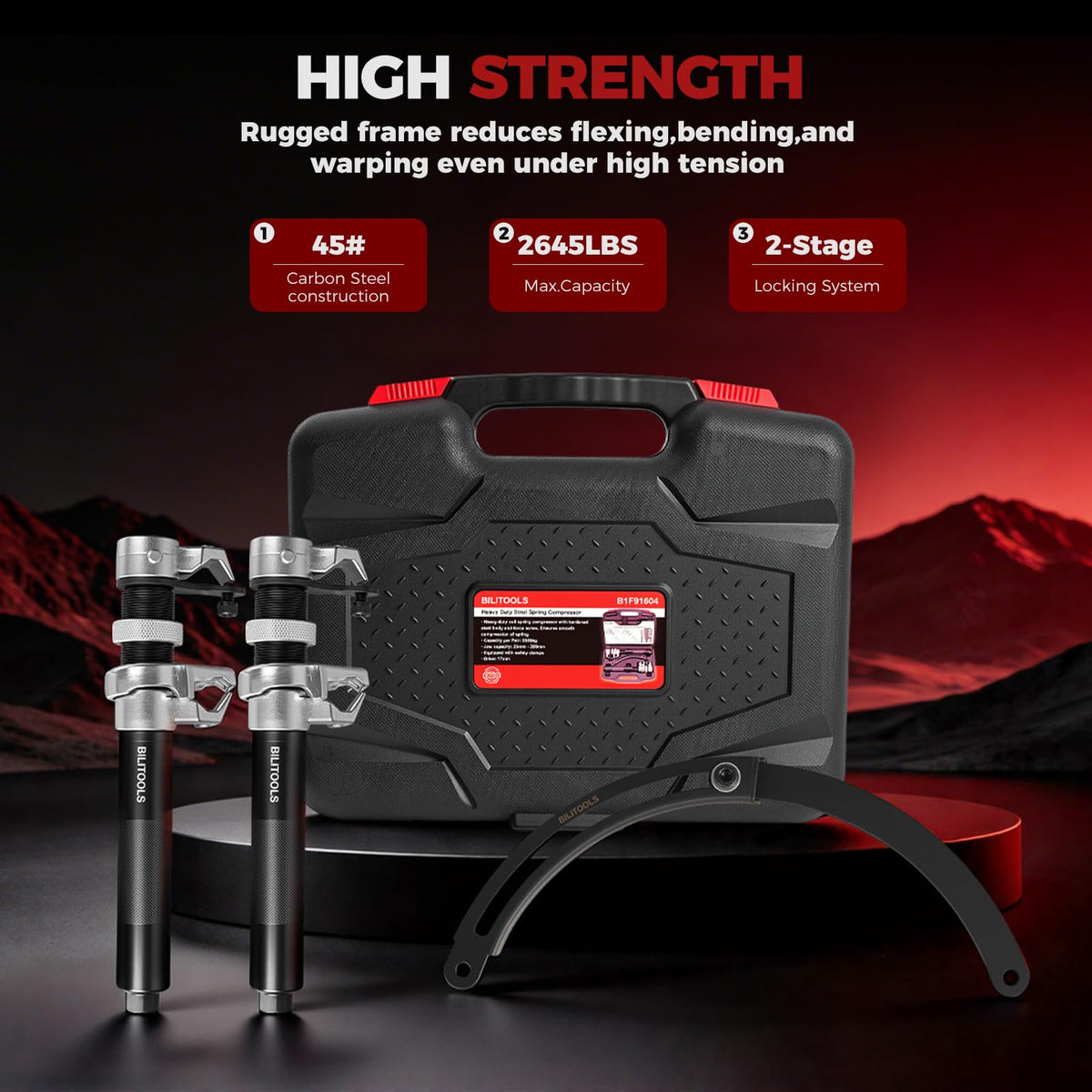 BILITOOLS stamped 45# carbon steel marking showing durable construction benefit
