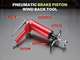 BILITOOLS pneumatic rewind unit detail highlighting swivel handle and control