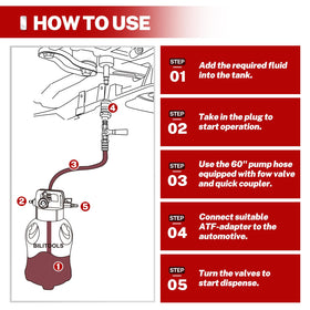 BILITOOLS pump in use extracting ATF to keep workspace cleaner and efficient