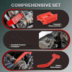 BILITOOLS right cam phaser lock close-up, holds right camshaft steady during repairs