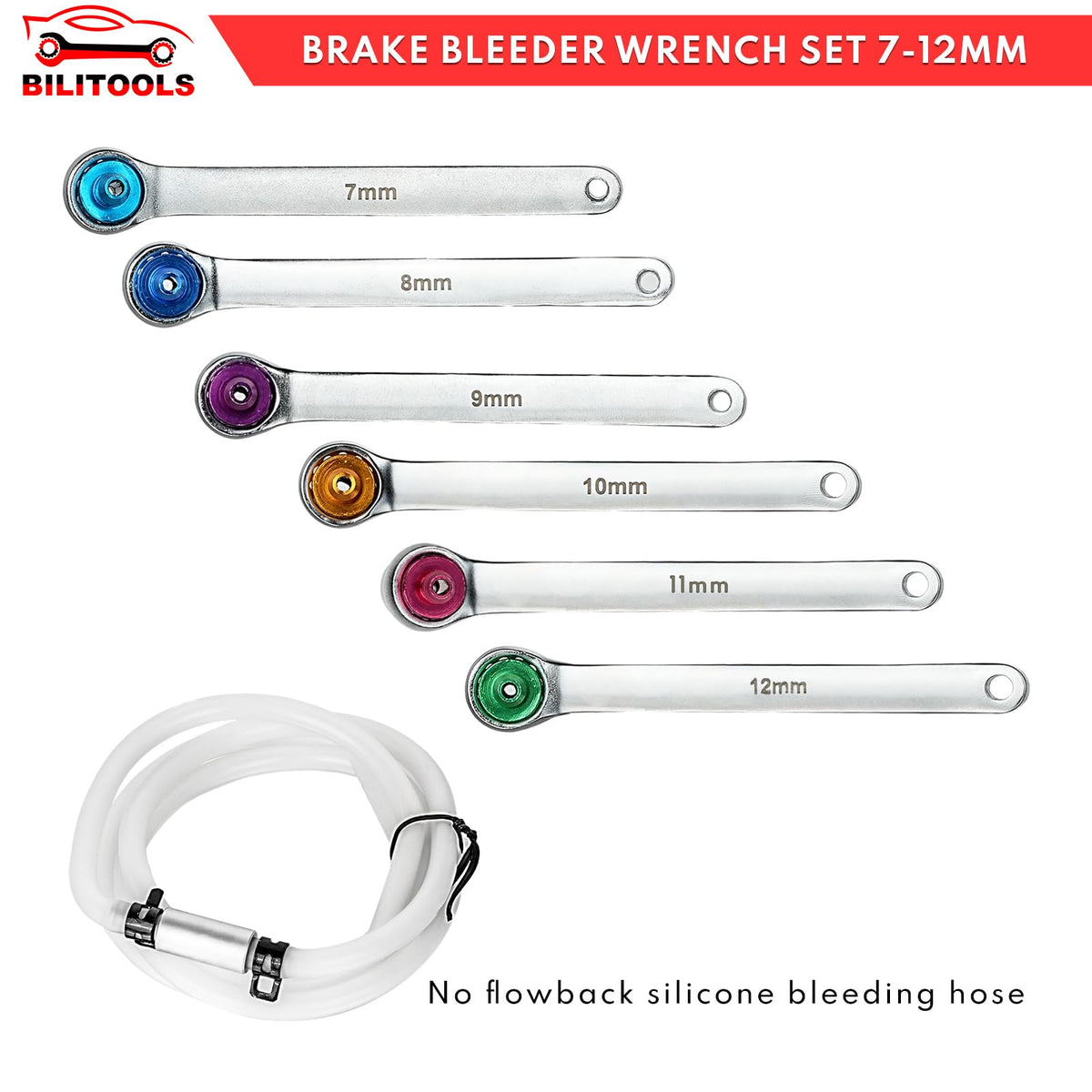 BILITOOLS silicone tube with one-way check valve preventing backflow during bleeding