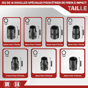 BILITOOLS close-up of socket layout showing diverse sizes for versatile repairs