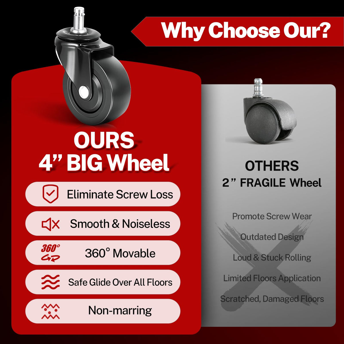 BILITOOLS caster wheel detail for smooth shop mobility and positioning