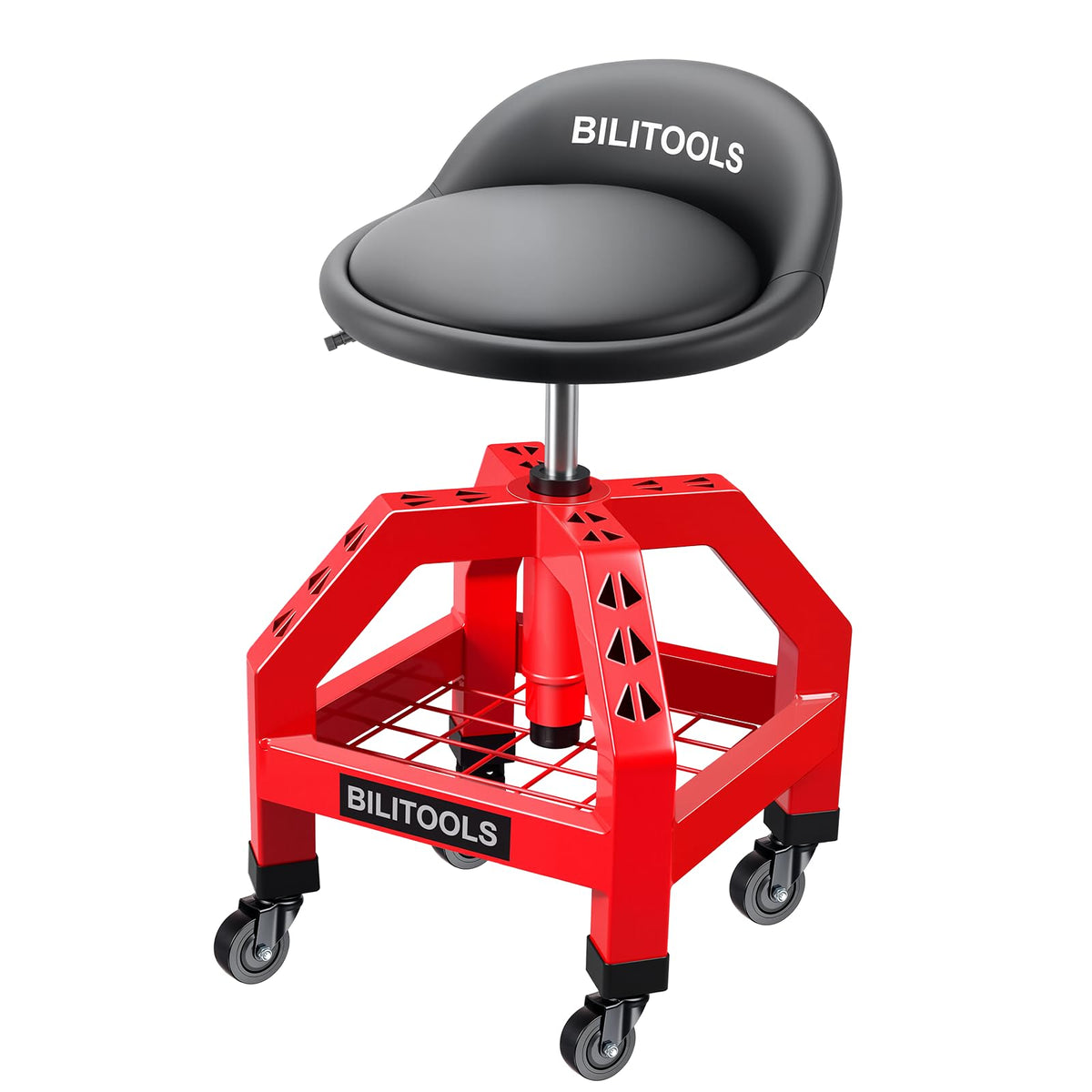 BILITOOLS stool front view showing stable base and comfort