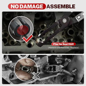 BILITOOLS straight seal plier gripping a valve stem in tight area