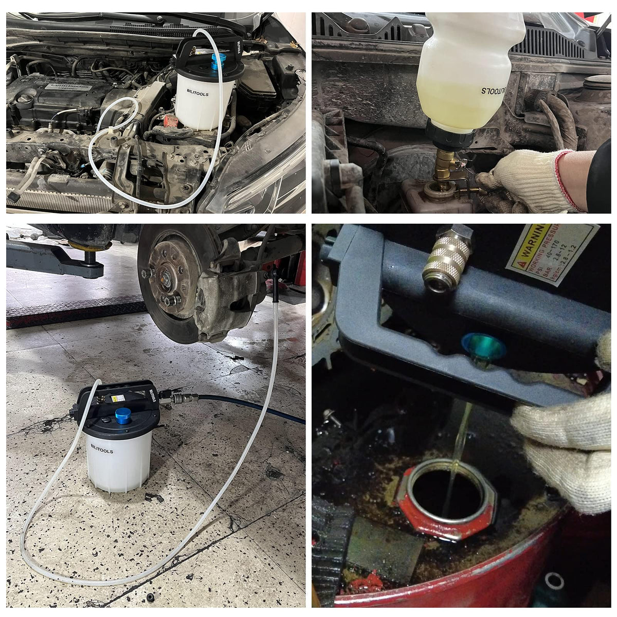 BILITOOLS workshop lifestyle demo capturing single-user brake bleeding efficiency
