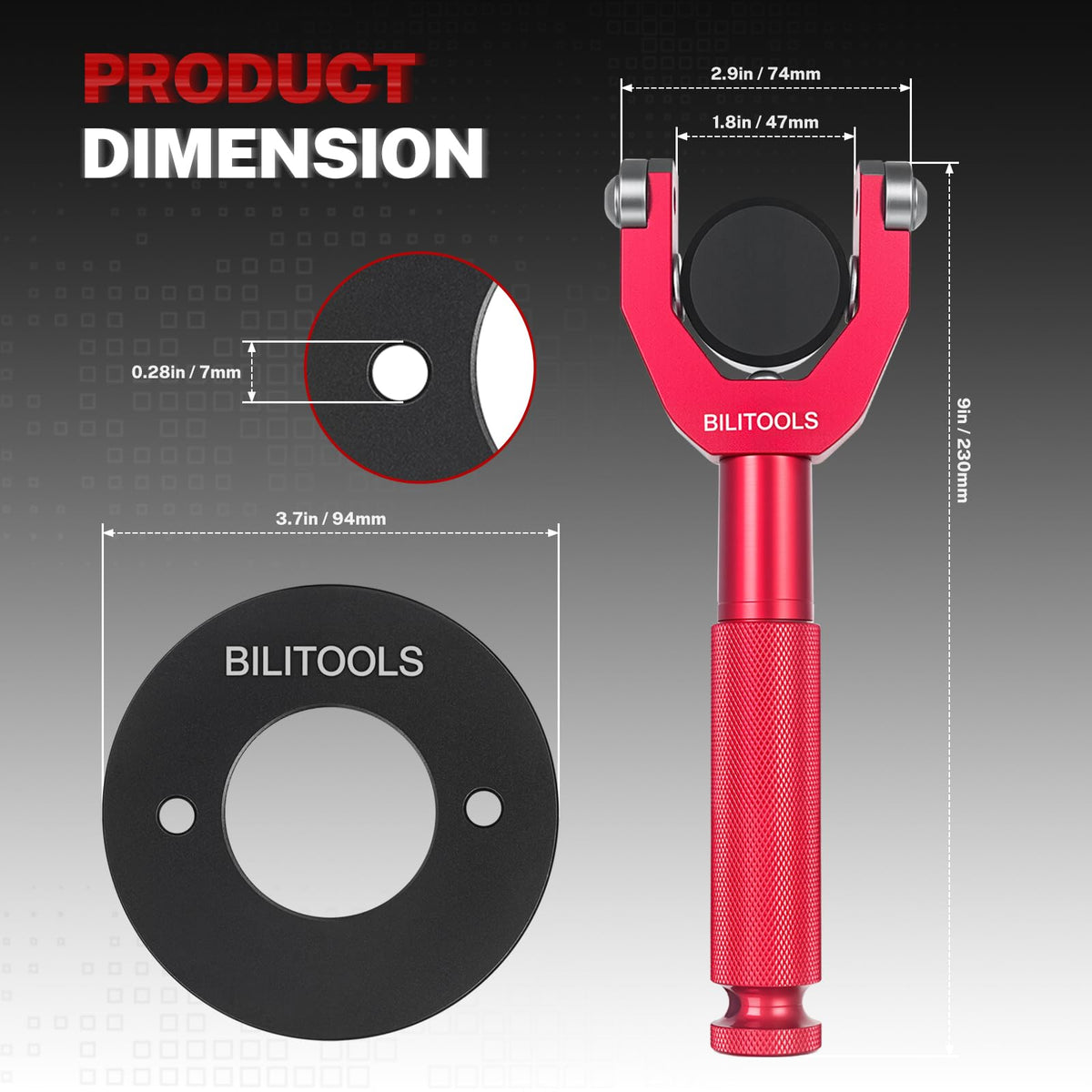 BILITOOLS X3 threaded end detail demonstrating precision CNC machining durability