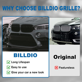 BILLDIO grille beside a hand showing scale and easy handling