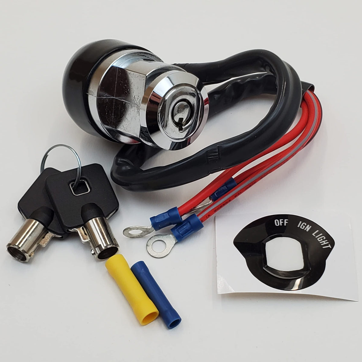 Billet Proof Designs chrome ignition switch front view showing polished finish and secure fit