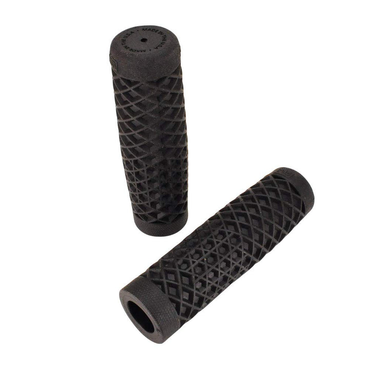 Billet Proof Designs front view of Vans waffle grips showing black finish and pair presentation, improved grip
