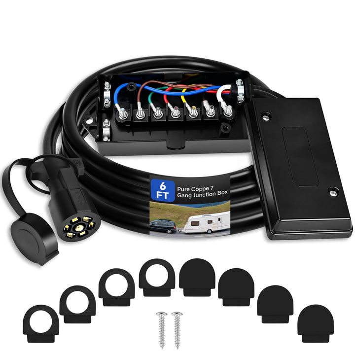 Billion wealth front view showing 7-way plug and junction box, durable connection benefit