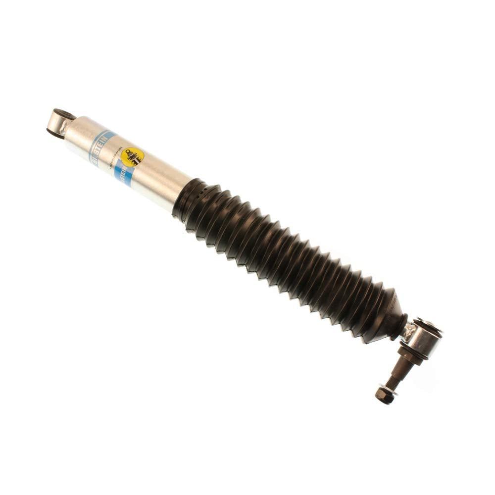 Bilstein front steering damper product view showing construction and fitment benefits