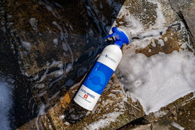 Bilt Hamber Auto-Wheel spray close-up on wheel surface, visible colour-change benefit