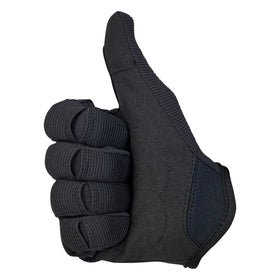 Biltwell finger joint Lycra panel showing improved dexterity