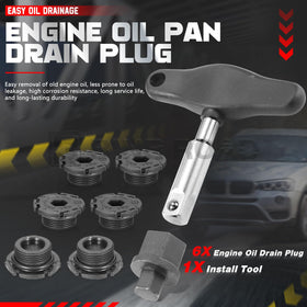 BINB ROAD installed drain plug in oil pan demonstrating leak-free maintenance