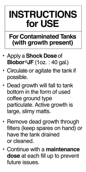 BIOBOR JF being poured into a fuel funnel demonstrating easy application