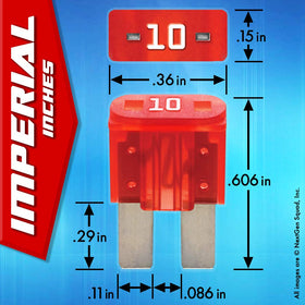 BIOFUSE printed amp ratings on fuse top for easy reading and accurate replacement