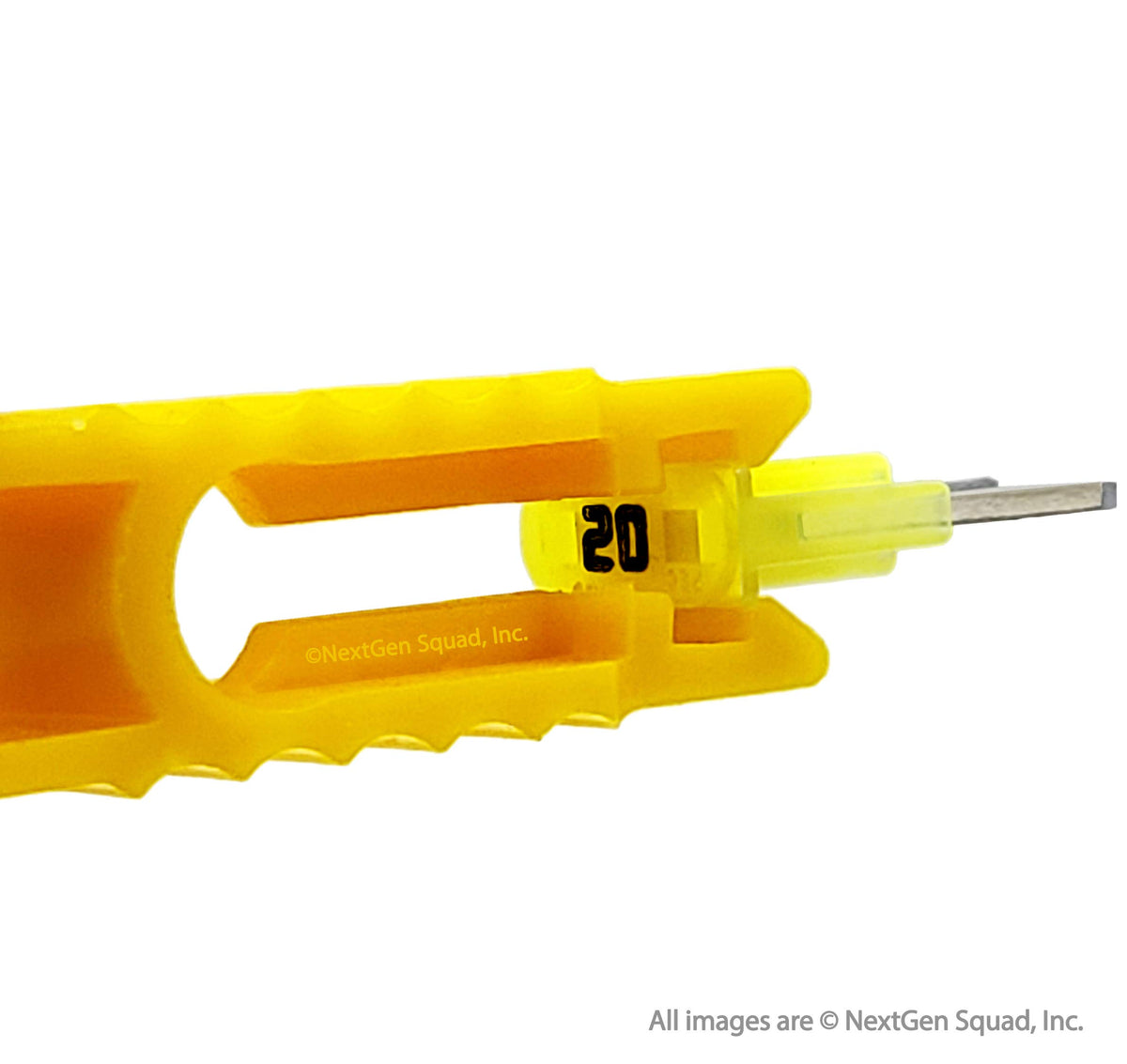 BIOFUSE fuses beside a ruler showing Micro2 compact dimensions for fit confirmation
