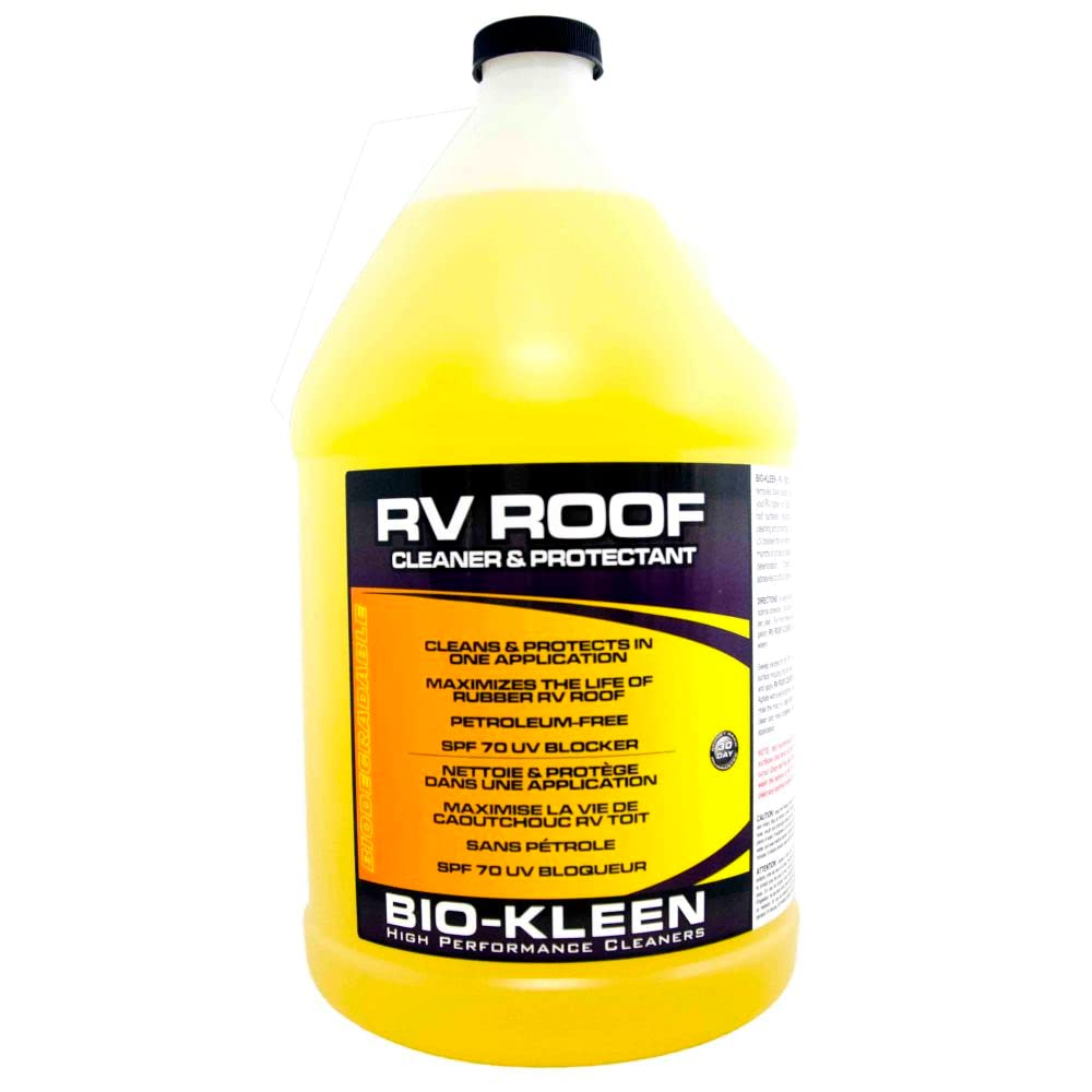 Biokleen gallon bottle front showing label and easy-pour handle for convenient use