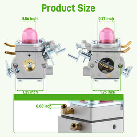 BioLion carburetor size comparison with ruler for correct fit verification